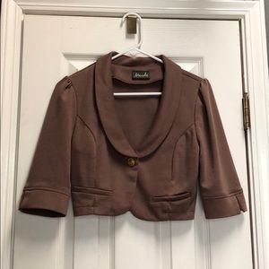 Mauve colored Crop top Blazer